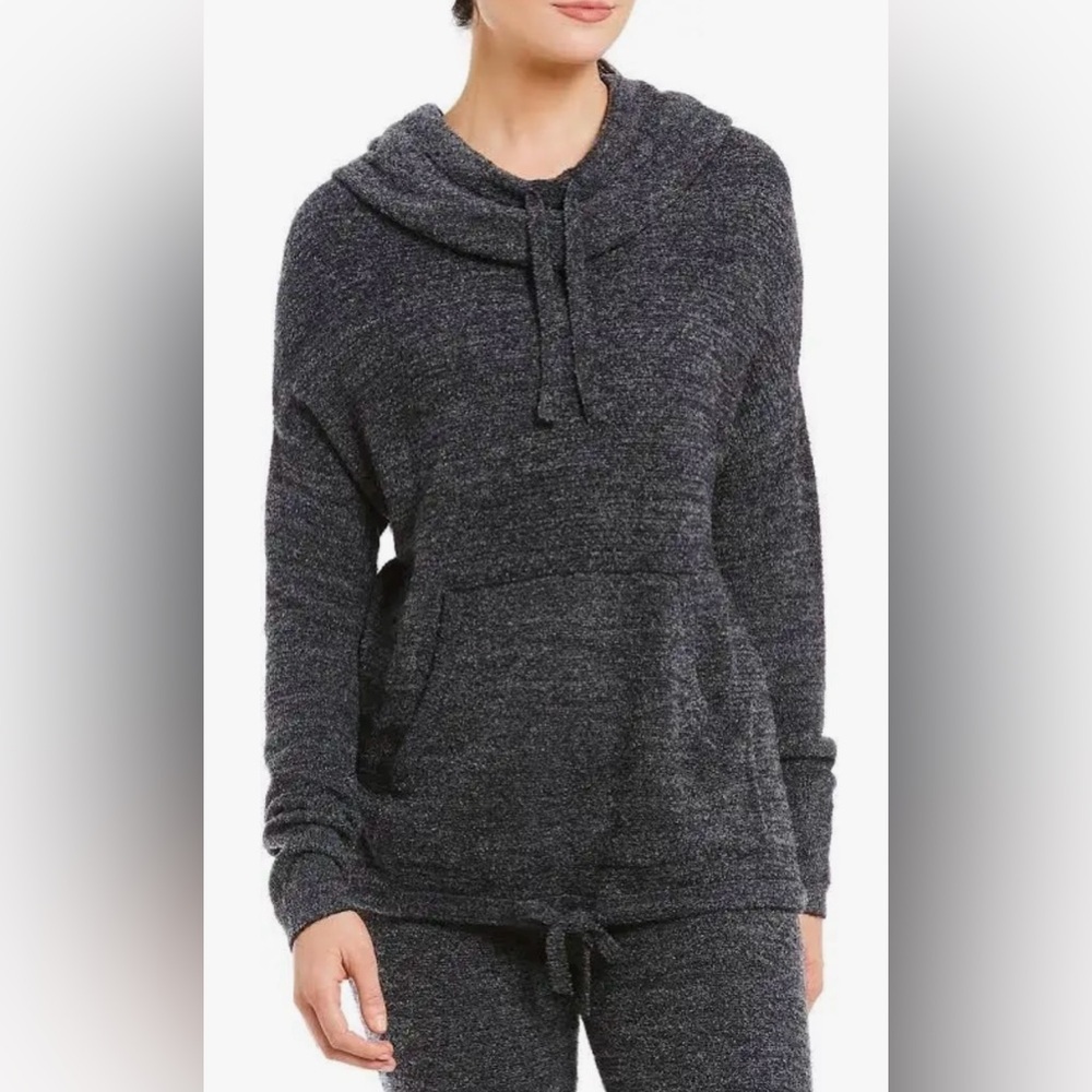 Barefoot Dreams Cozy Dark Gray Hoodie Sweater Size M